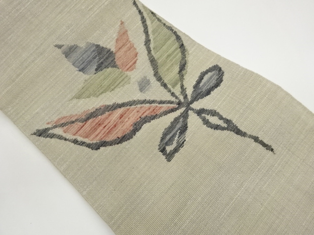 JAPANESE KIMONO / NAGOYA OBI FOR SUMMER / TSUMUGI / WOVEN PLANT 